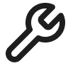 tool wrench repairs and warranty icon