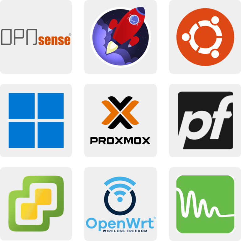 supported open source software logos