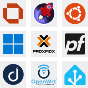 open source software logos including pfsense and opnsense